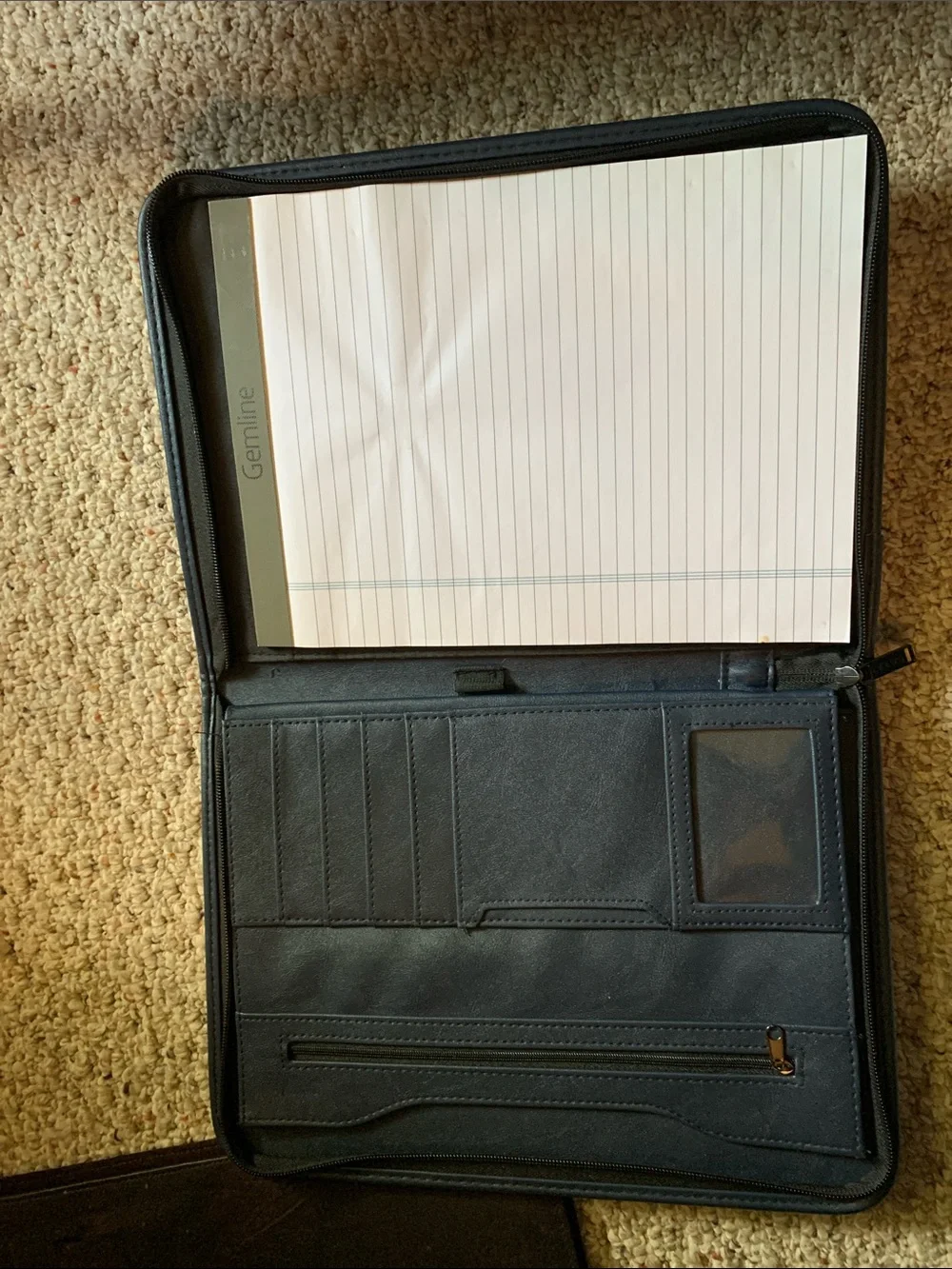 USAID Black Leather Tablet Portfolio with Branded Notebook
